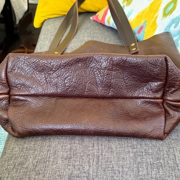 Portland Leather COLD BREW Brown Tote Bag USED - Picture 9 of 9